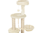 Beež kassipuu mitme tasandi, kraapimisposti ja hubase korviga.