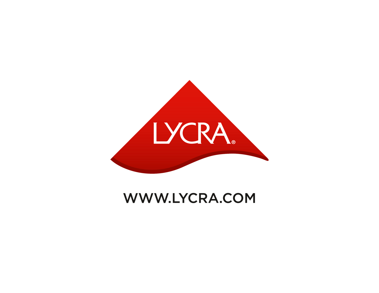 Punane logo sõnaga 'LYCRA' ja veebiaadressiga 'WWW.LYCRA.COM'.
