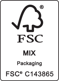 FSC MIX Packaging sertifikaadi pitser numbriga C143865.