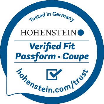 Pitser: Testitud Saksamaal, Kontrollitud sobivus, Passform, Coupe.
