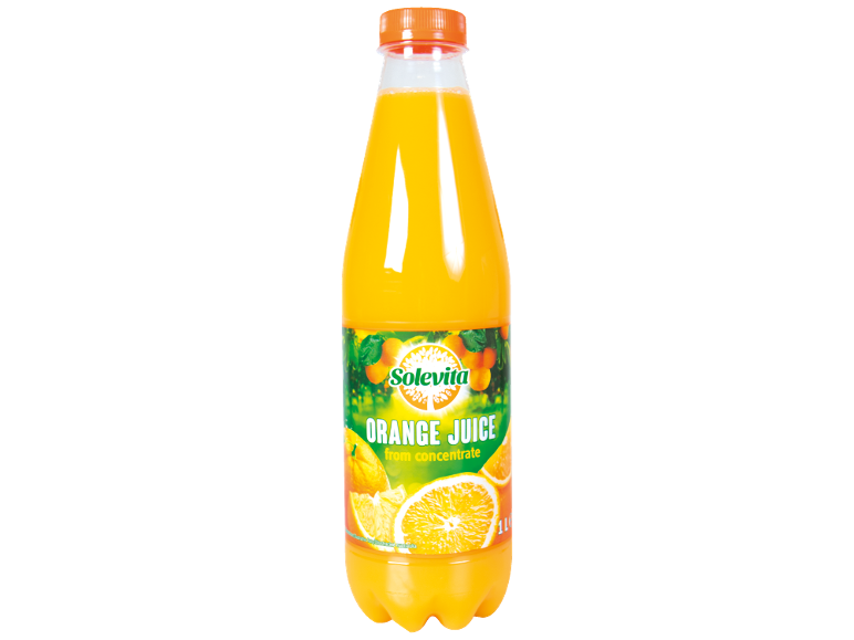 Solevita apelsinimahl kontsentraadist, 1 l pudel.