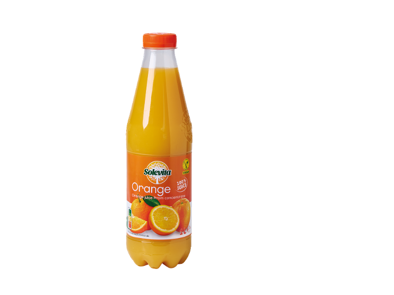 1-liitrine plastpudel kontsentraadist valmistatud apelsinimahlaga.