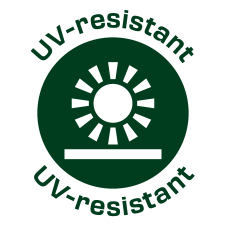 UV-kindel märk päikese sümboliga.