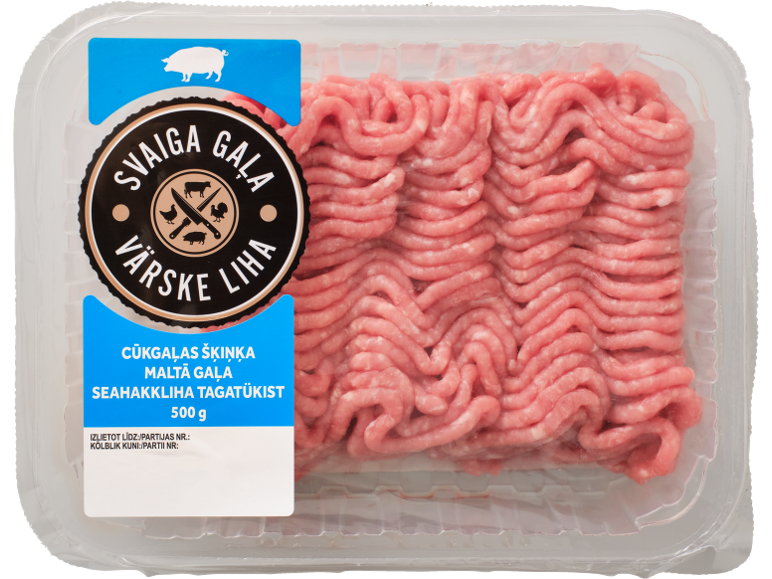 Seahakkliha tagatükist, 500 g pakendis