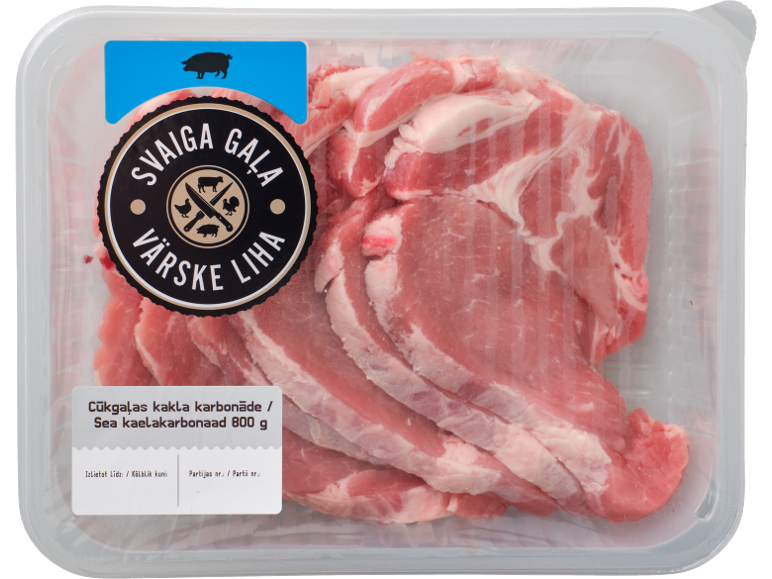 Värske sea kaelakarbonaad, 800 g pakendis