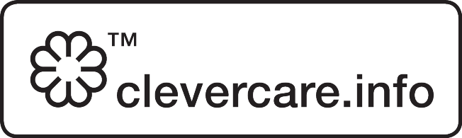 Logo lillemotiivi ja tekstiga „clevercare.info“ koos TM sümboliga.