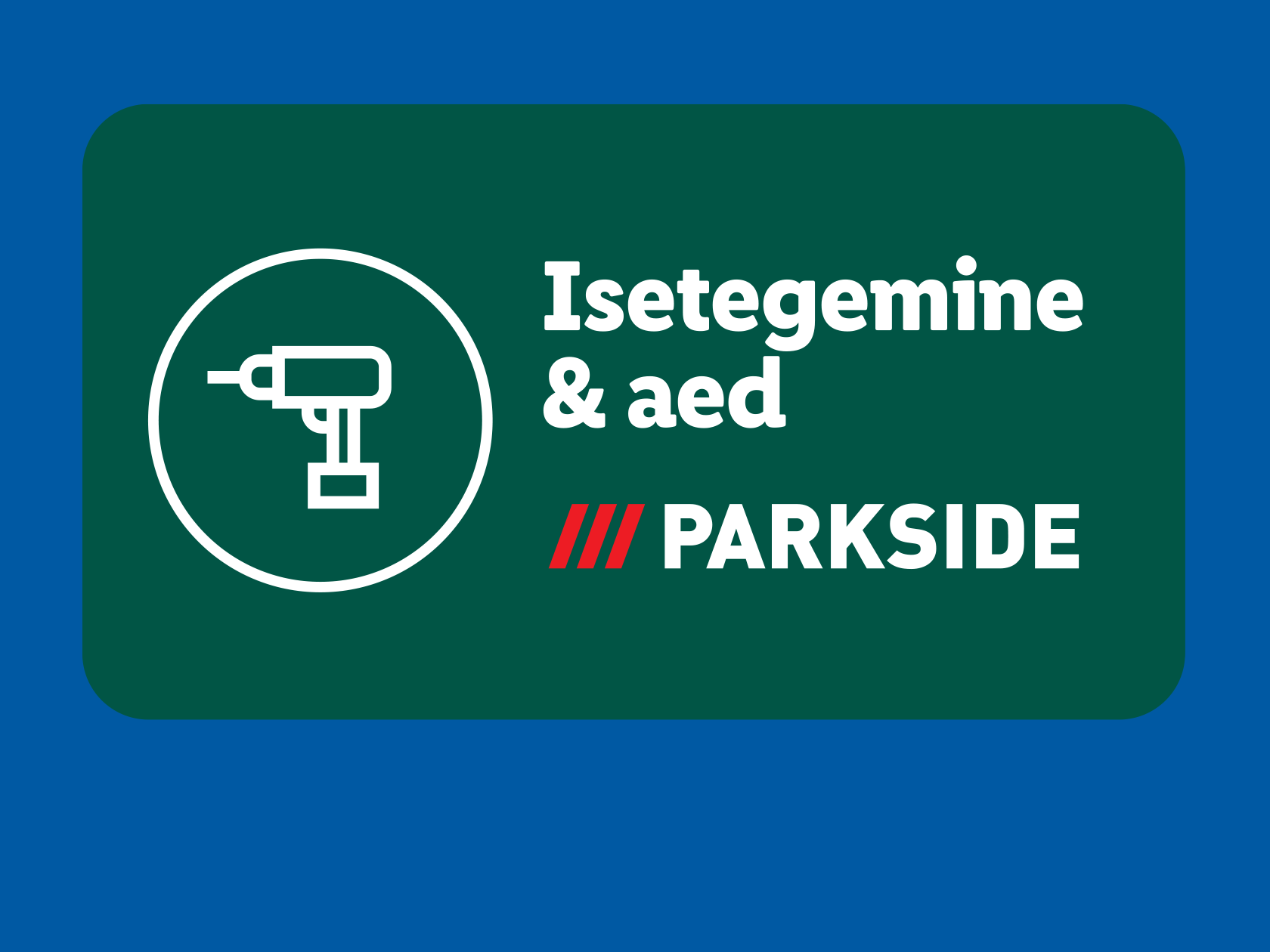 Roheline silt puuri ikooniga ja tekstiga 'Isetegemine & aed'.