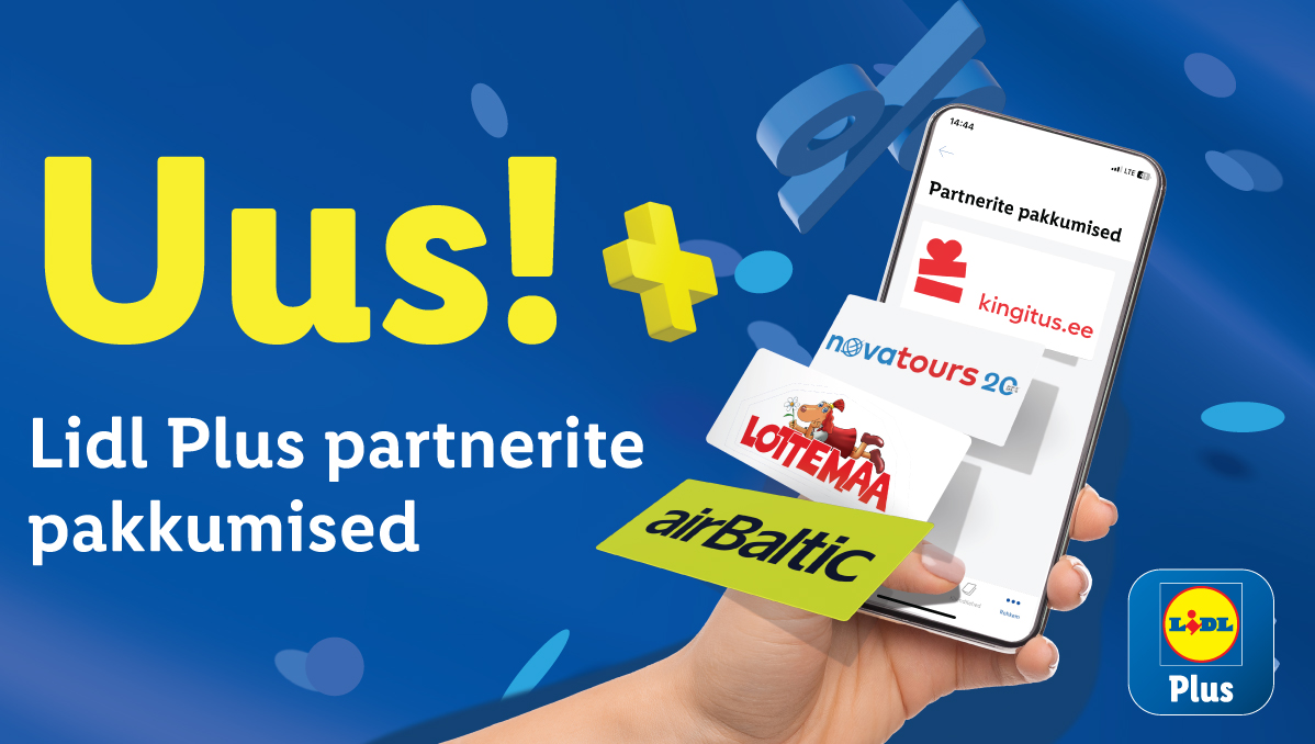 Lidl Plus partnerpakkumised: airBaltic, NovaTours ja Kingitus.ee