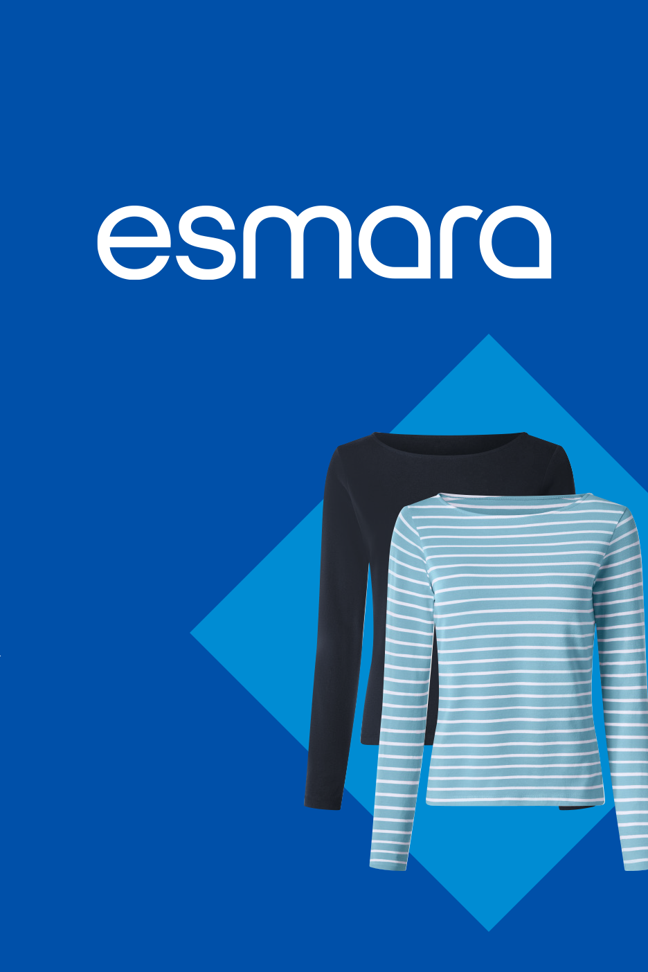 Kaks pikkade varrukatega särki, üks sinise-valgetriibuline ja teine must, sinisel taustal.