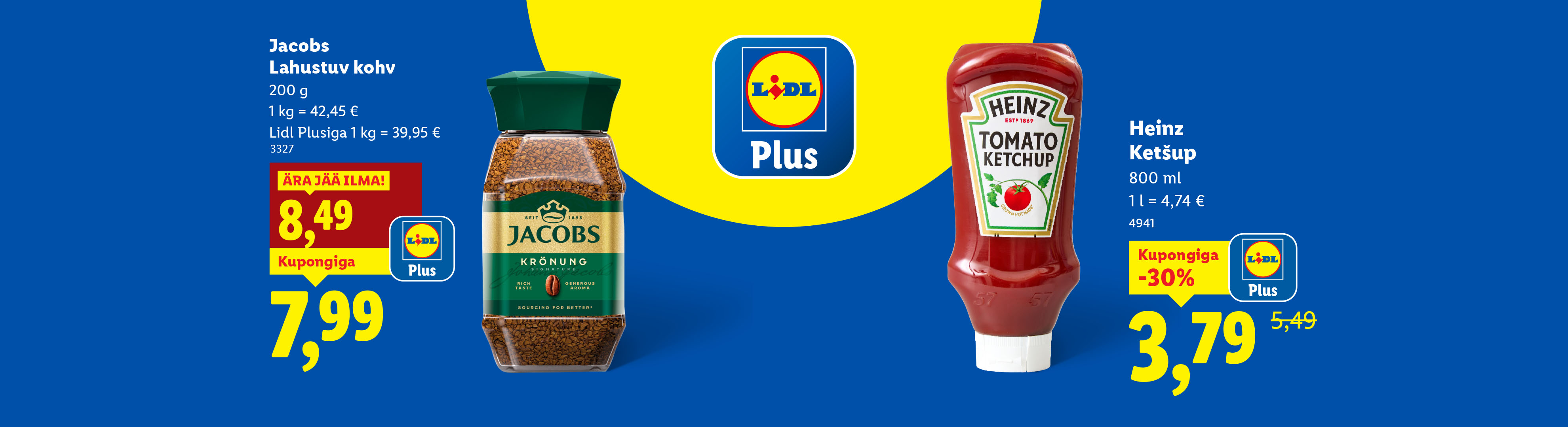 Акция на растворимый кофе Jacobs Kronung в Lidl: 200 г за 7,99€ (с купоном).
