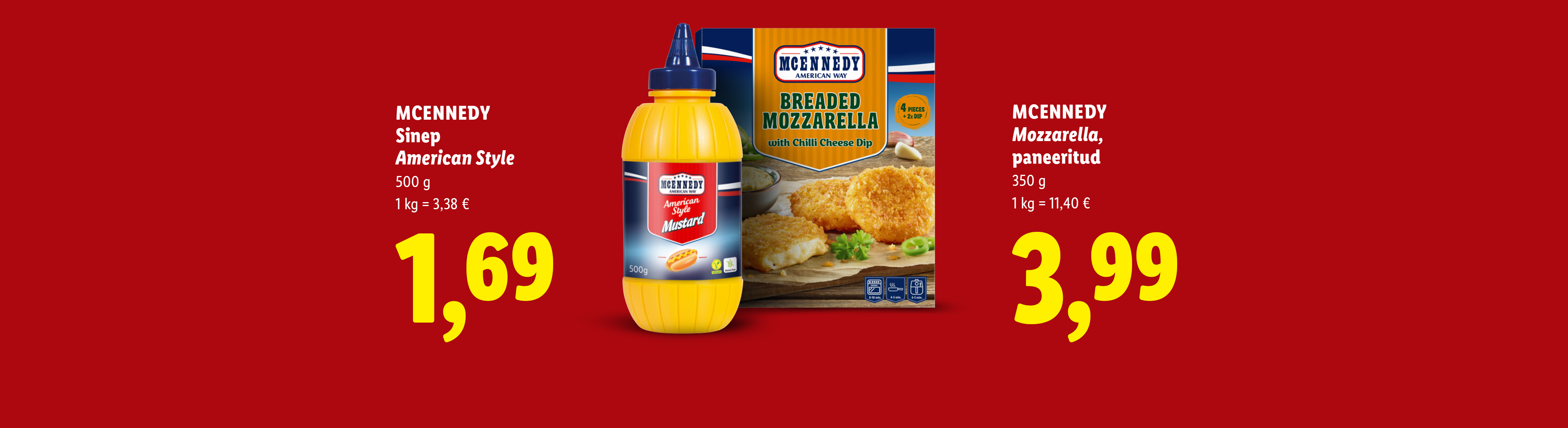 Ameerika stiilis sinep ja paneeritud mozzarella juustupulgad tšillikastmega.