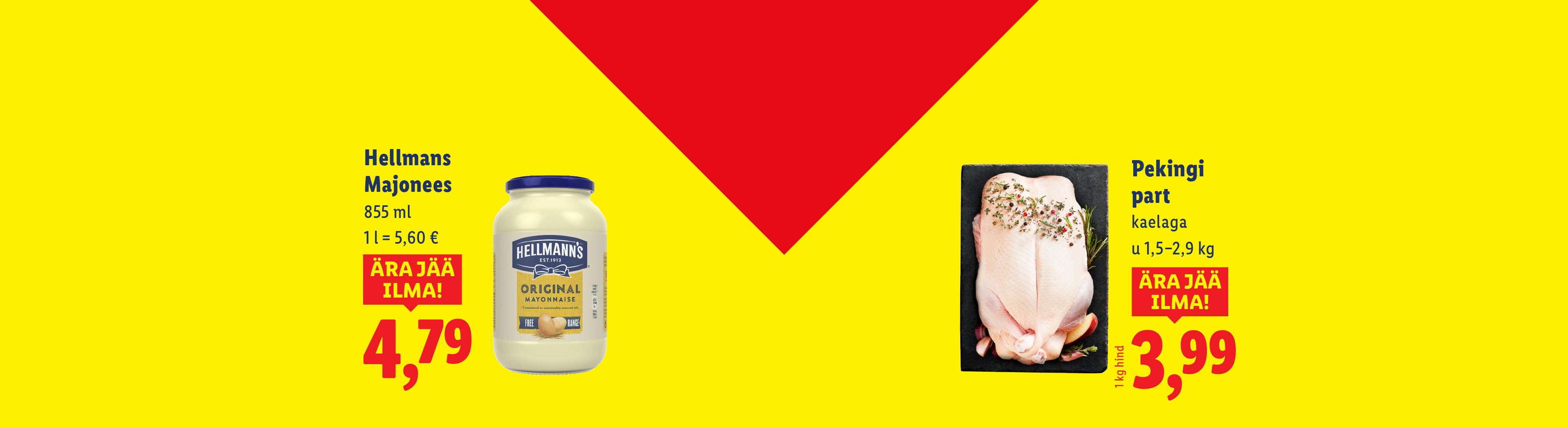 Hellmann's majonees ja Pekingi part kaelaga.