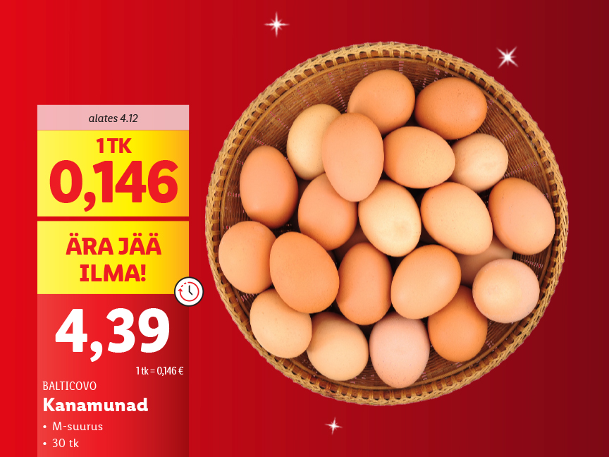 Pakkumised esmaspäevast