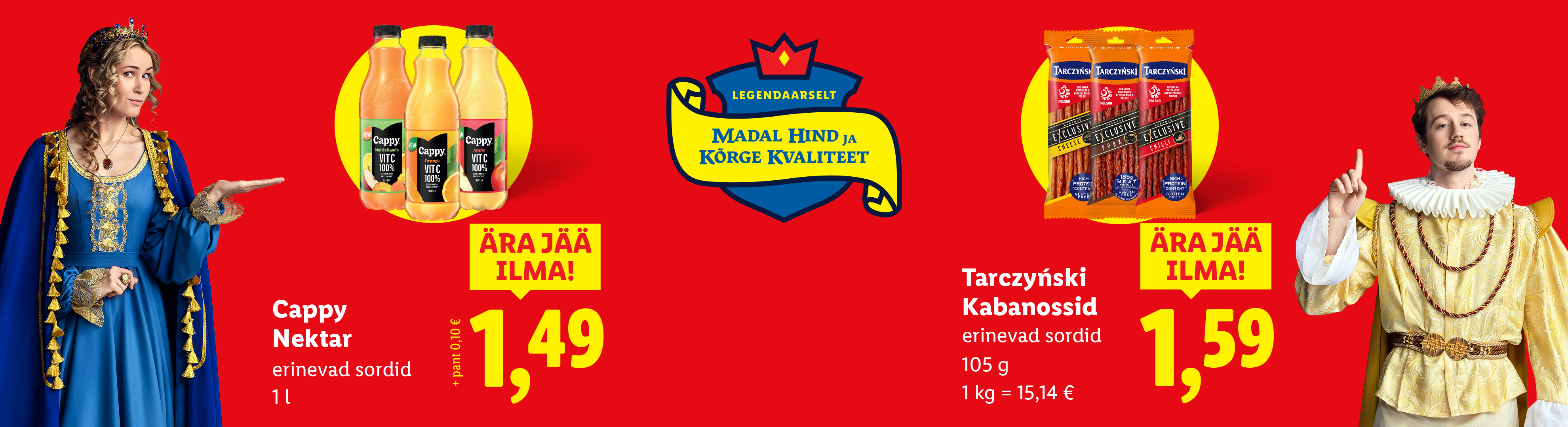 Колбаски кабаносси Tarczyński, разные виды, 105 г, 1,59 €