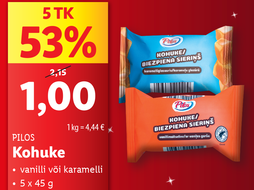 Pakkumised esmaspäevast