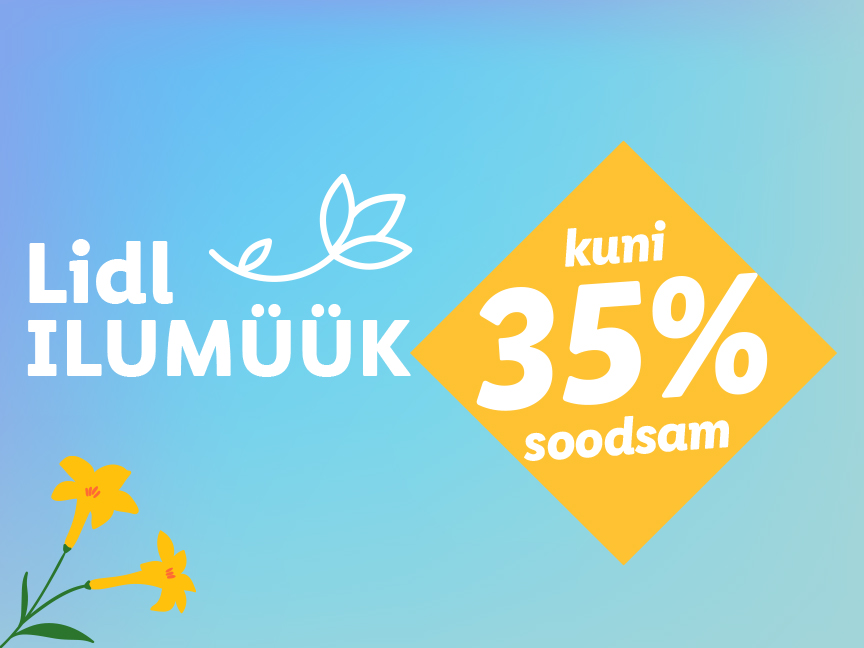 Lidl pakub 35% soodustust kodukaubale.