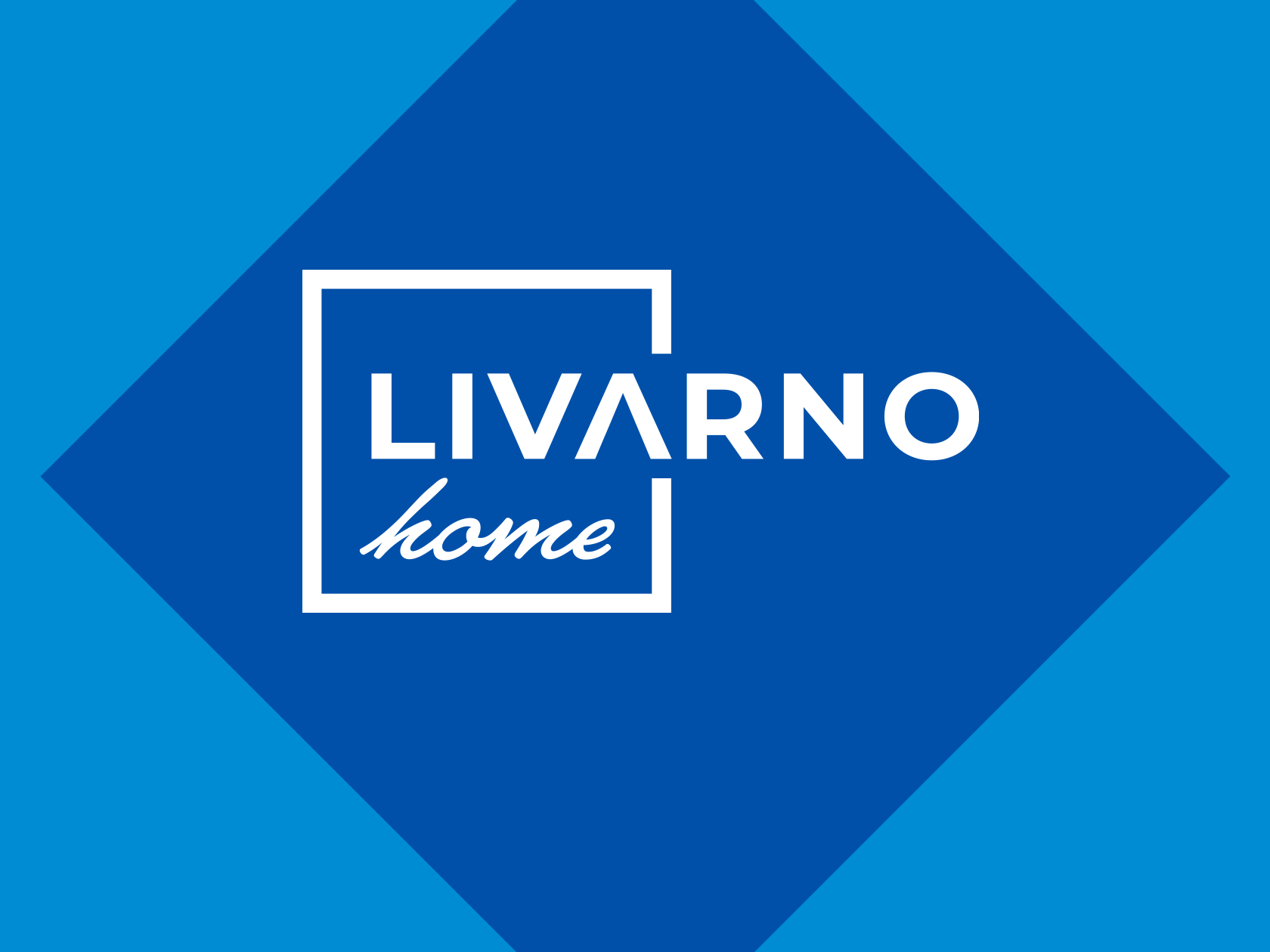 LIVARNO home logo sinise taustaga.