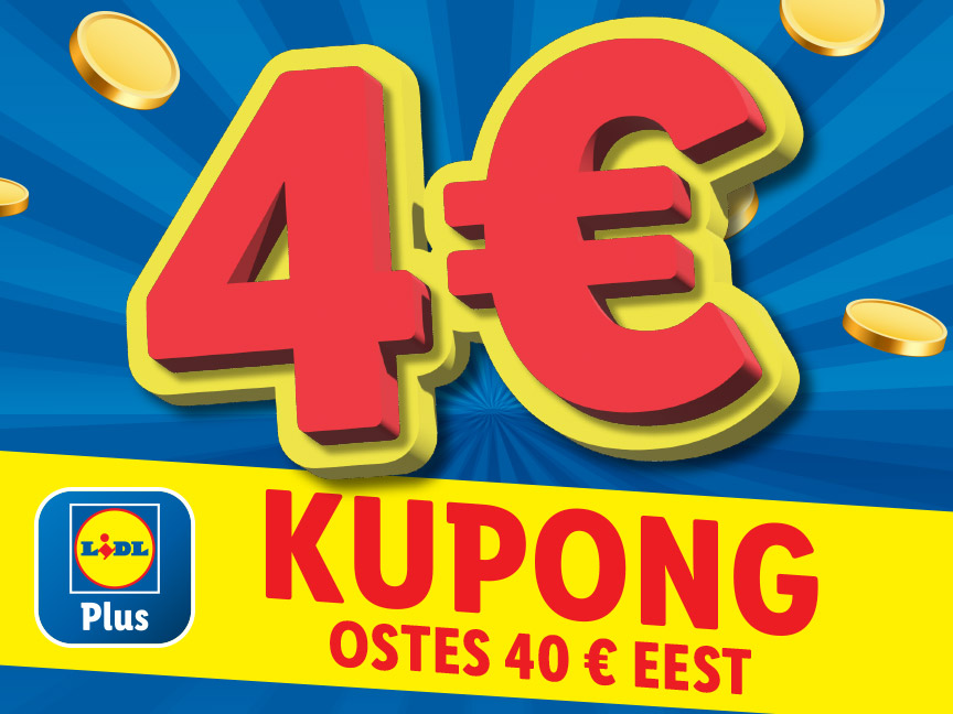 Lidl Plus 4€ kupong