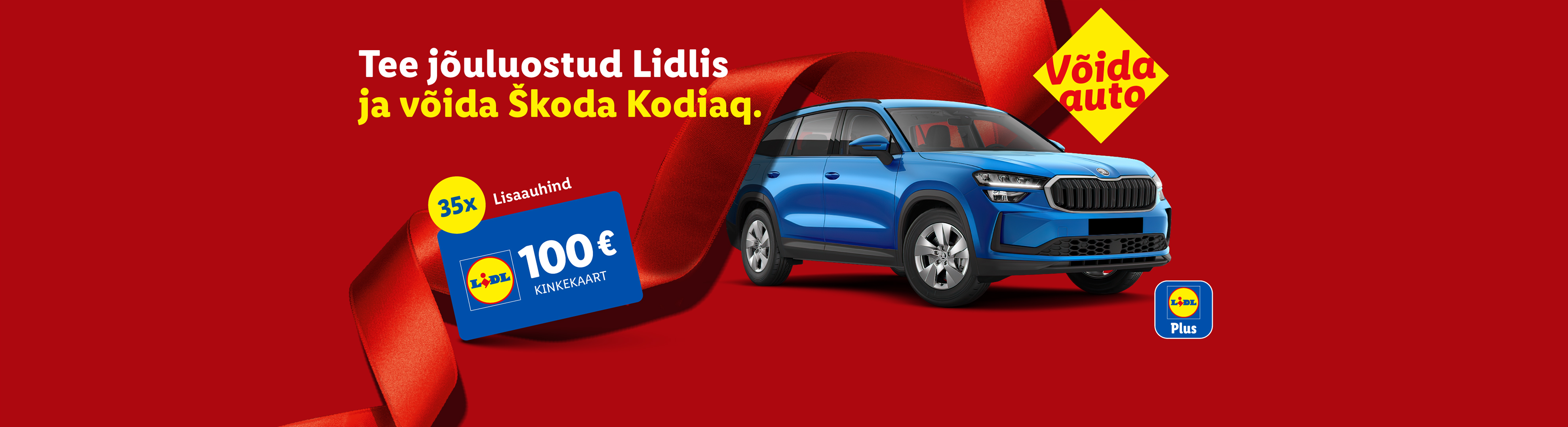 Lidli jõulukampaania: võida Škoda Kodiaq või 100€ kinkekaart.