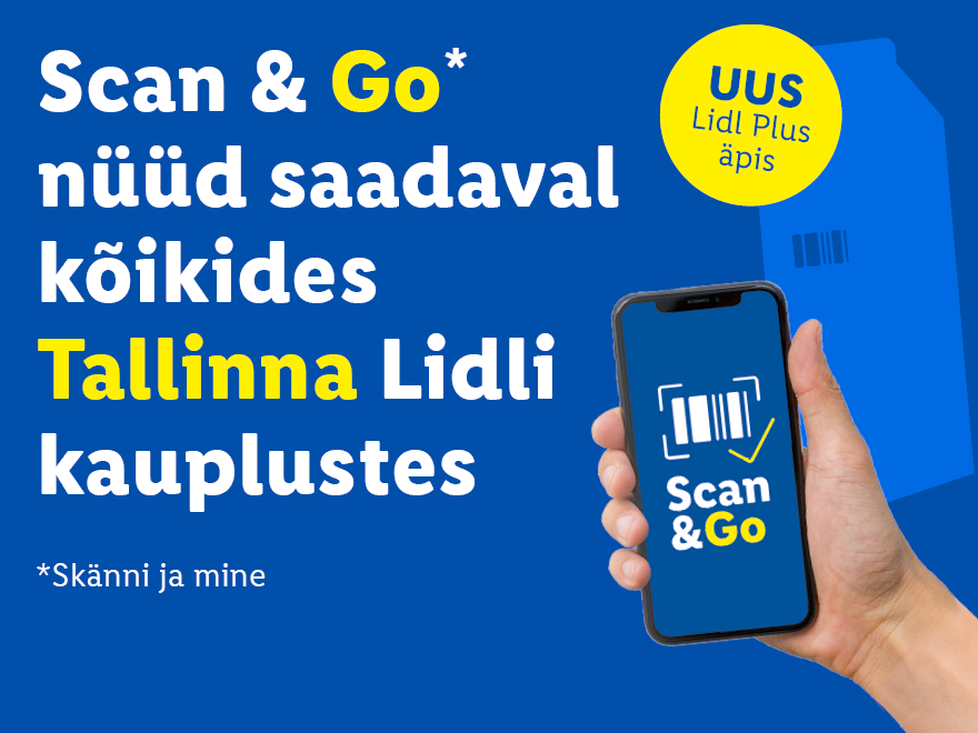 Lidl Plus äpp pakub Scan & Go teenust Tallinnas.